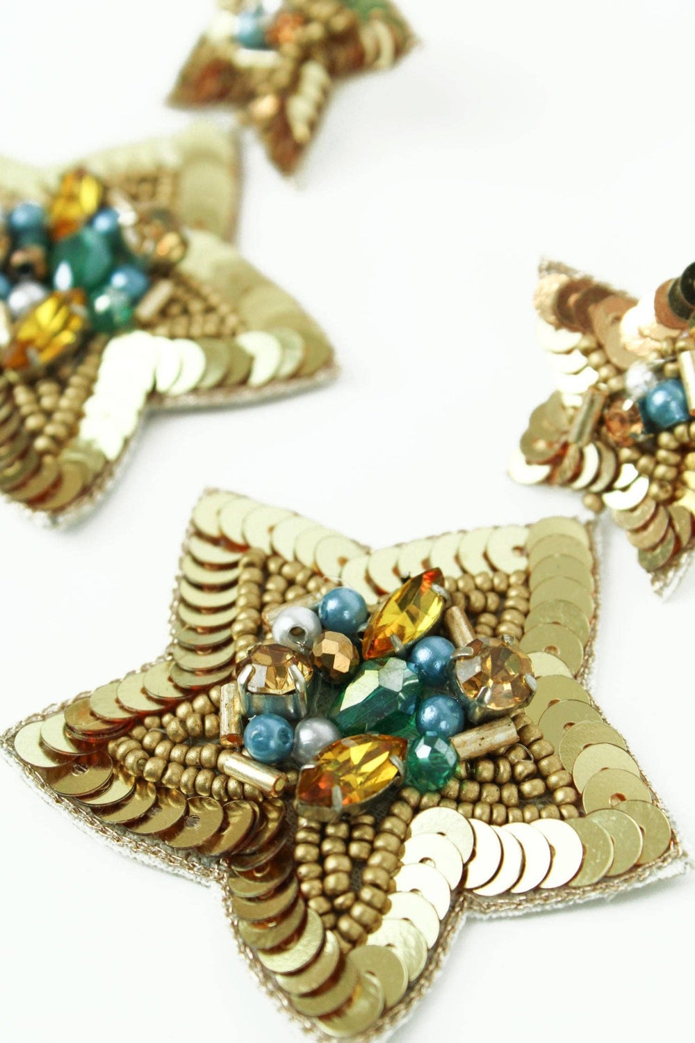 Beaded Sequin Party Star Earrings - Hauslife