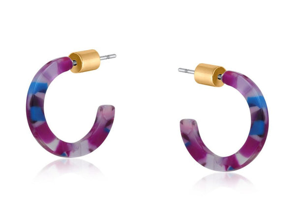 Beatriz Petite Resin Hoop Earrings - Hauslife