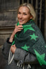 Black and Green Scattered Star Print Heavyweight Scarf - Hauslife