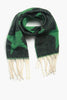 Black and Green Scattered Star Print Heavyweight Scarf - Hauslife
