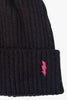 Black Fuchsia Lightning Bolt Embroidered Hat - Hauslife
