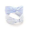Blue and White striped twist top aliceband - Hauslife