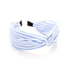 Blue and White striped twist top aliceband - Hauslife