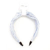 Blue and White striped twist top aliceband - Hauslife