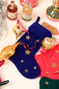 Blue Beaded Star Stocking - Hauslife