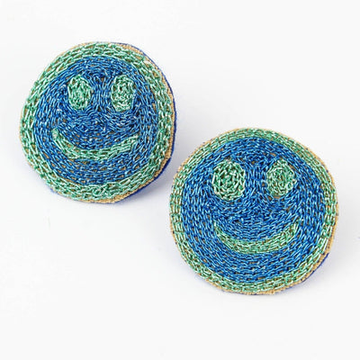 Blue Smiley Stud Earring - Hauslife