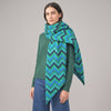 Bobbie Blue/Green Zig-Zag Heavyweight Scarf - Hauslife