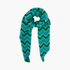 Bobbie Blue/Green Zig-Zag Heavyweight Scarf - Hauslife