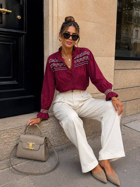Bohemian Chic Embroidered Shirt - Hauslife