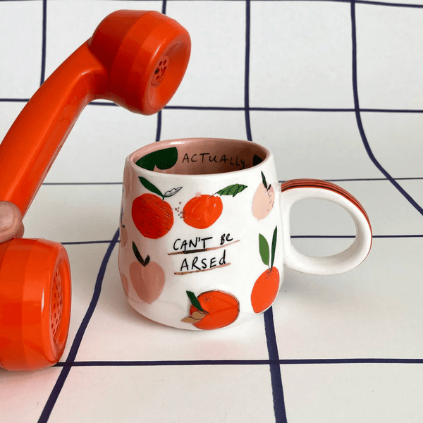 Can’t Be Arsed Peach Mug - Hauslife