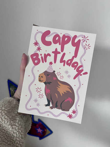 Capy birthday A6/5x7 card - Hauslife