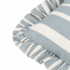 Carmon Stripe Ruffle Cushion - Blue - Hauslife