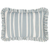 Carmon Stripe Ruffle Cushion - Blue - Hauslife