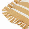 Carmon Stripe Ruffle Cushion - Ochre - Hauslife