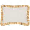 Carmon Stripe Ruffle Cushion - Ochre - Hauslife