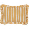 Carmon Stripe Ruffle Cushion - Ochre - Hauslife