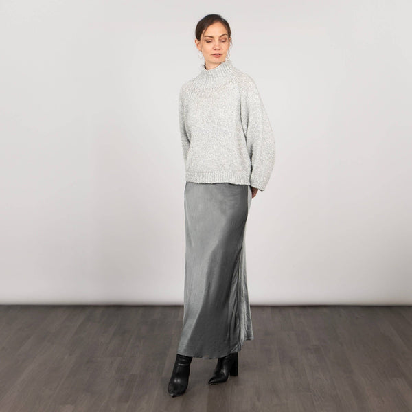 Cassie Slip Skirt - Pewter - Hauslife