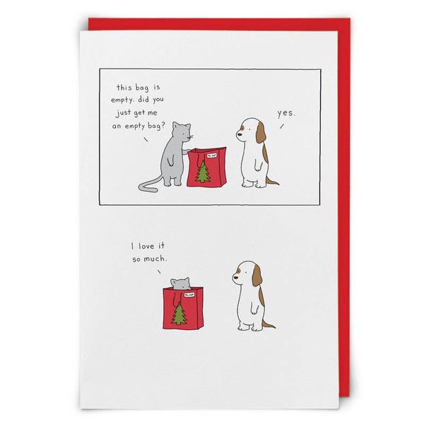 Cat Bag Christmas Greetings Card - Hauslife