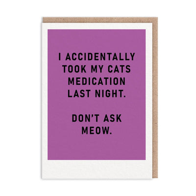 Cat Medication Card - Hauslife
