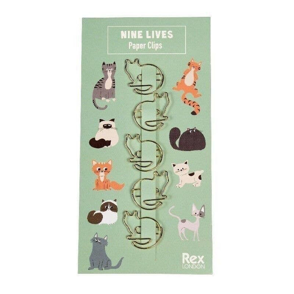 Cat Paper Clips (Set of 5) - Nine Lives - Hauslife