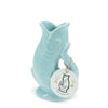 Ceramic fish vase - Aqua blue - Hauslife