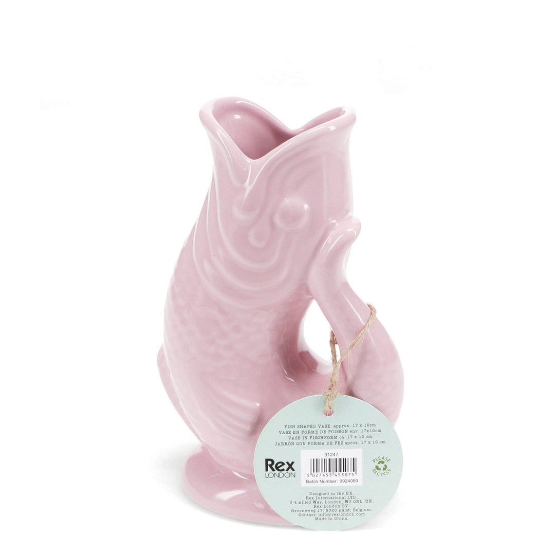 Ceramic fish vase - Pink - Hauslife