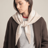 Check Triangle Heavyweight Scarf in Cream - Hauslife