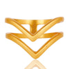 Chevron 14ct Gold Ring - Hauslife