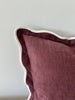 Chloe Plum Scalloped Edge Cushion - Hauslife