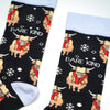 Christmas Highland Cow Socks | Bamboo Socks | Blue Socks - Hauslife