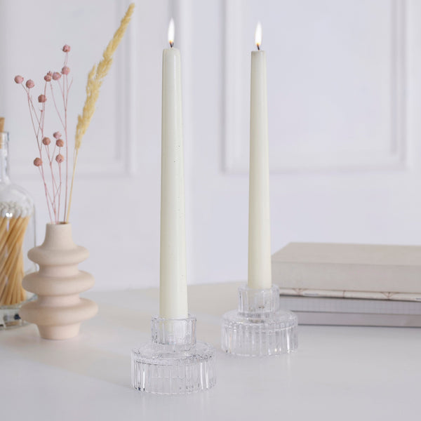 Clear Glass Candle Holders - Hauslife