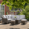 Clifton Rattan Corner Dining Set – Outdoor Sofa & Rising Table Set - Hauslife