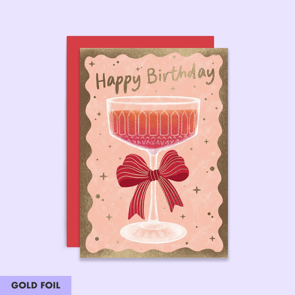 Cocktail With a Bow Birthday Card - Hauslife