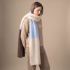 Colour Block Heavyweight Scarf in Blue/Brown - Hauslife