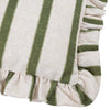 Connie Striped Ruffle Cushion - Moss - Hauslife