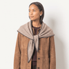 Contrast Trim Triangle Heavyweight Scarf in Beige/Brown - Hauslife