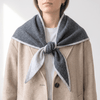 Contrast Trim Triangle Heavyweight Scarf in Dark Grey/Light Grey - Hauslife