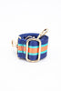 Contrasting Colourblock Striped Bag Strap in Orange & Navy - Hauslife