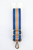 Contrasting Colourblock Striped Bag Strap in Orange & Navy - Hauslife