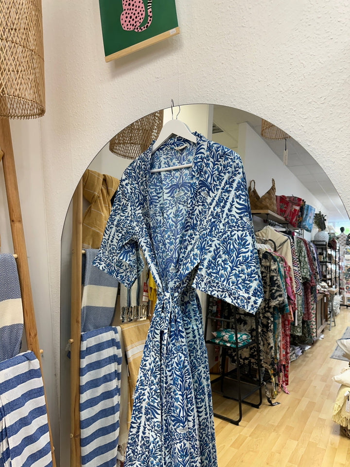 Cotton Kimono - Blue Floral - Hauslife
