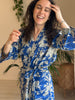Cotton Kimono - Cobalt Toile de Jouy - Hauslife