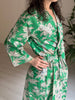 Cotton Kimono - Emerald Toile de Jouy - Hauslife