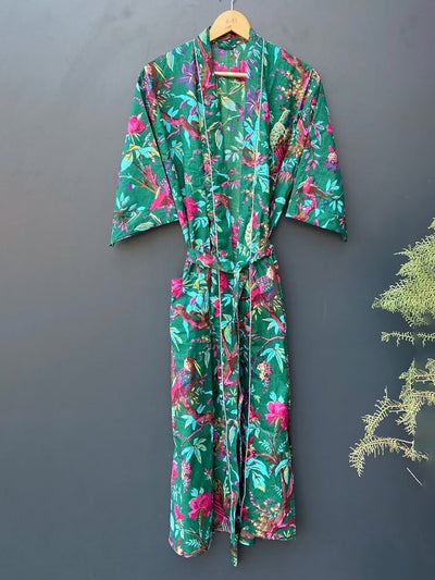 Cotton Kimono - Green Botanical - Hauslife