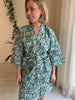 Cotton Kimono - Green Floral Block Print - Hauslife