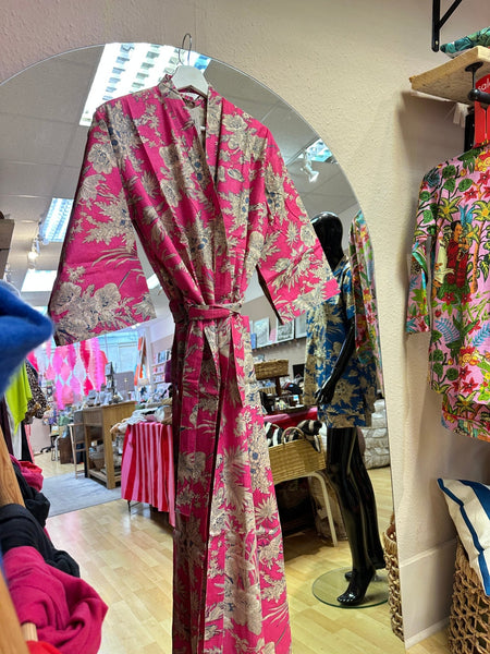 Cotton Kimono - Hot Pink Toile de Jouy - Hauslife
