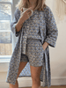 Cotton Kimono - Lilac Floral Block Print - Hauslife