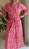 Cotton Kimono - Pink Floral Block Print - Hauslife