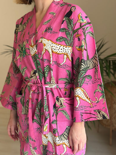 Cotton Kimono - Pink Jungle - Hauslife