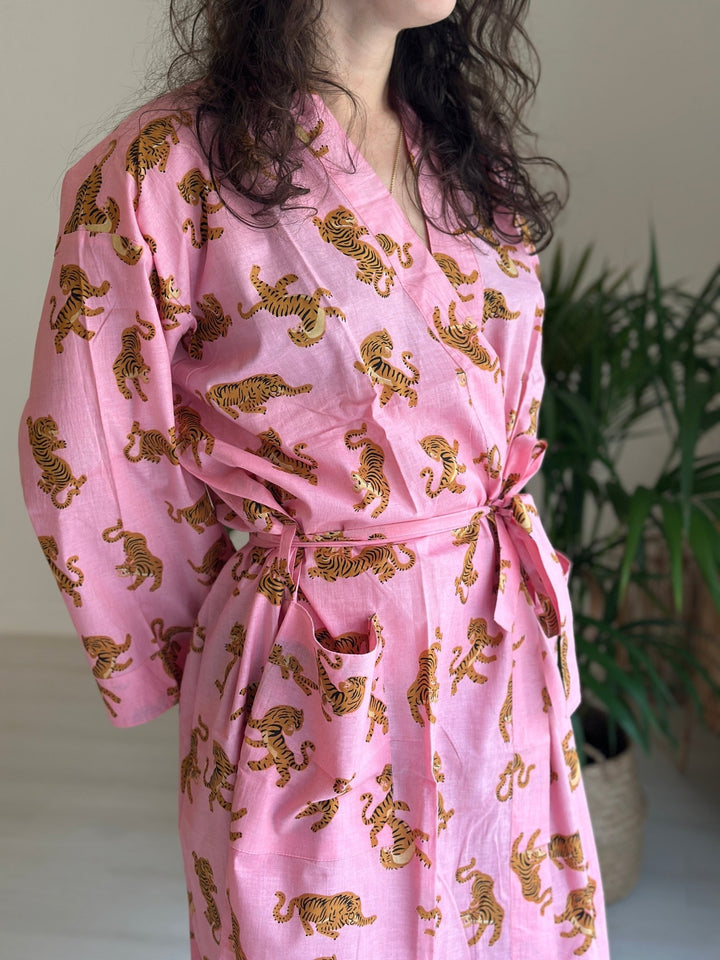 Cotton Kimono - Pink Tiger - Hauslife