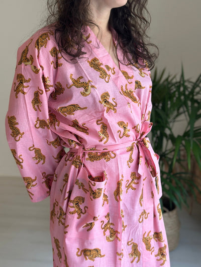 Cotton Kimono - Pink Tiger - Hauslife